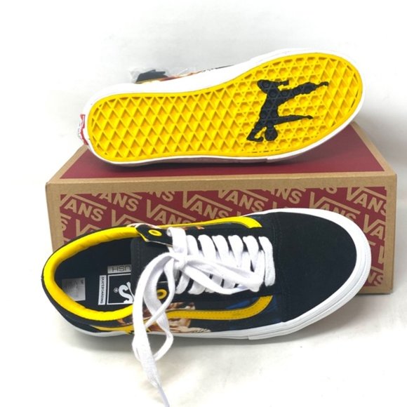 VANS Skate Old Skool Bruce Lee Shoes Low Black Women's Suede Canvas VN0A5FCBY23 - Picture 4 of 10